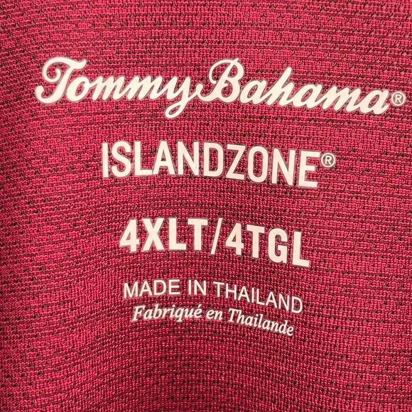 TOMMY BAHAMA Mens Pullover 4XLT Red Burgundy IslandZone 1/4 Zip Stretch Mock Nec - Picture 4 of 12